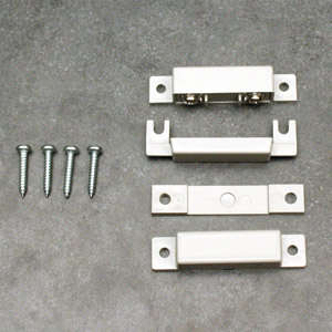 Magnetic door sensor with individual pieces displayed